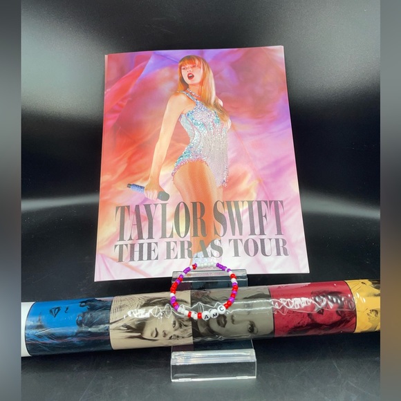 Taylor Swift Eras Tour Pink popcorn Tin 6 PC Bundle - Picture 4 of 13